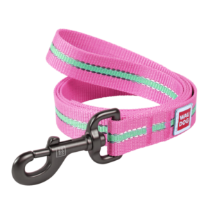 WAUDOG vodítko nylonové Glow růžové (122cm/1,5cm)