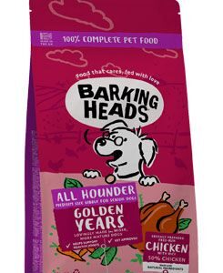 Pet Food (UK) Ltd BARKING HEADS All Hounder Golden Years Chicken 2kg