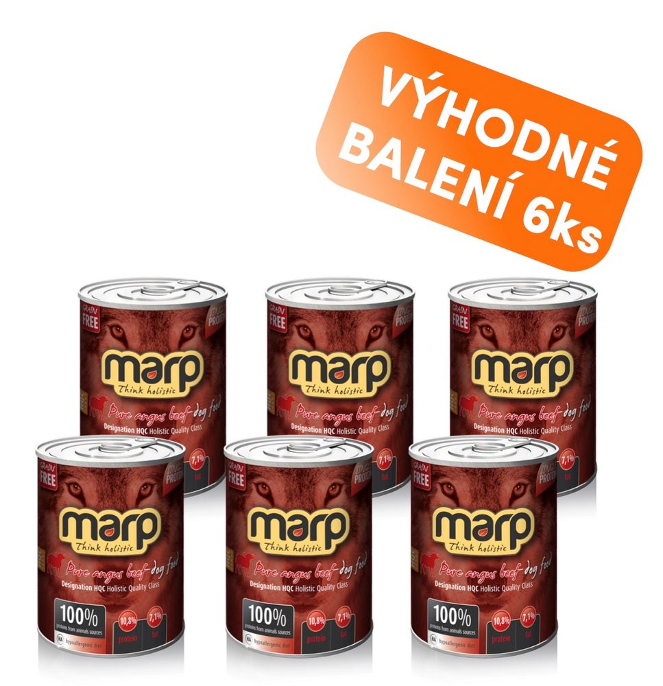 Marp Holistic Marp Angus Beef konzerva pro psy s hovězím 6x400g Marp Holistic Marp Angus Beef konzerva pro psy s hovězím 6x400g