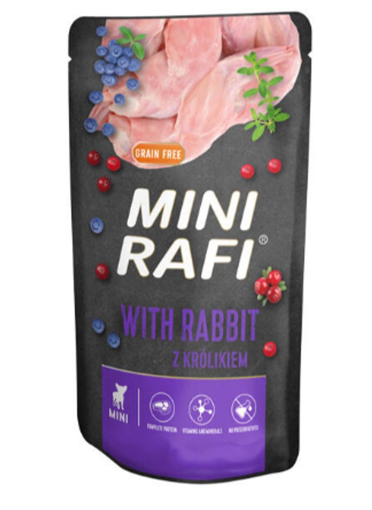 RAFI Paté králík - kapsička pro psy 150g RAFI Paté králík - kapsička pro psy 150g