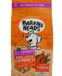 Pet Food (UK) Ltd BARKING HEADS All Hounder Bowl Lickin Good Chick 12kg