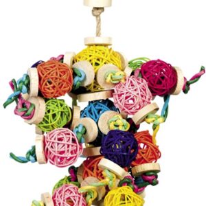 Nobby aktivní hračka pro papoušky proutěné koule 37 x 18 cm