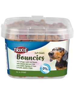 Trixie BOUNCIES mini kostičky kuř/jehně/dršť 140g TR