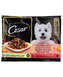 Cesar Selection kapsička ve šťávě 4x100g