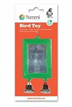 Hračka pro exoty Zrcátko se 2 zvonečky 12cm nové