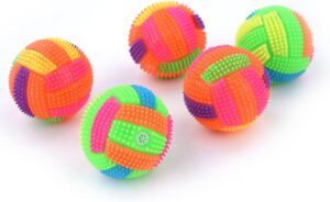 Míček neonový a pískací gumový 10cm