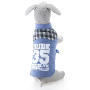 Vsepropejska Ricky oboustranná bunda pro psa Barva: Modrá, Délka zad (cm): 23, Obvod hrudníku: 33 – 36 cm