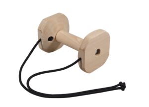 BAFPET Aportovací činka, dřevěná s táhly - Přírodní - 650g