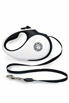 Vodítko samonavíjecí 12kg/3m černobílá Kiwi MEGASLEVA