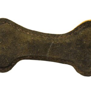 BAFPET Kost LEDER – Hnědá – 18,5cm x 9,5cm