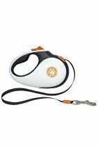 Vodítko samonavíjecí 50kg/5m černobílo/oranžová Kiwi MEGASLEVA