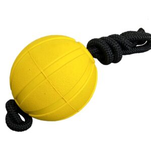 BAFPET Míček FOAM se šňůrkou žlutý – Žlutá – 9cm x 48cm