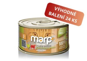 Marp Holistic Plus konzerva pro kočky - Kuřecí paté s hovězími kousky 24x70g
