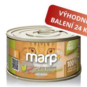 Marp Holistic Plus konzerva pro kočky – Kuřecí paté s krevetami 24x70g