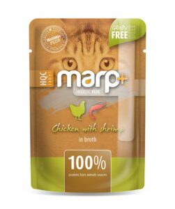 Marp Holistic Plus kapsička pro kočky - Kuře s krevetami ve vývaru 55g
