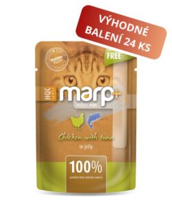 Marp Holistic Plus kapsička pro kočky - Kuře s tuňákem v želé 24x55g