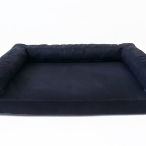 Aminela pelíšek s okrajem 120x80cm Half and Half černá/šedá