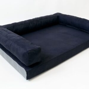 Aminela pelíšek s okrajem 80x60cm Half and Half černá/šedá