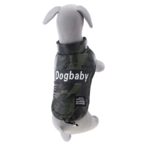 Vsepropejska Míša maskáčová zimní bunda pro psa Barva: Zelená, Délka zad (cm): 20, Obvod hrudníku: 32 – 34 cm