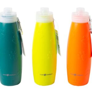 Farm Company silikonová lahev s karabinou – Žlutá