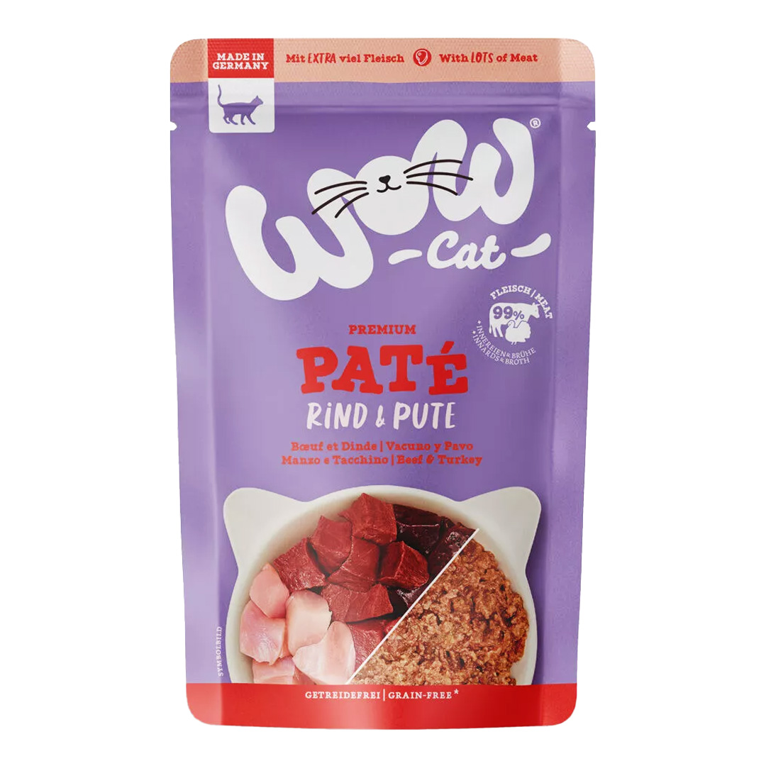 WOW Cat kapsička Paté Hovězí a Krocan Adult 125g WOW Cat kapsička Paté Hovězí a Krocan Adult 125g