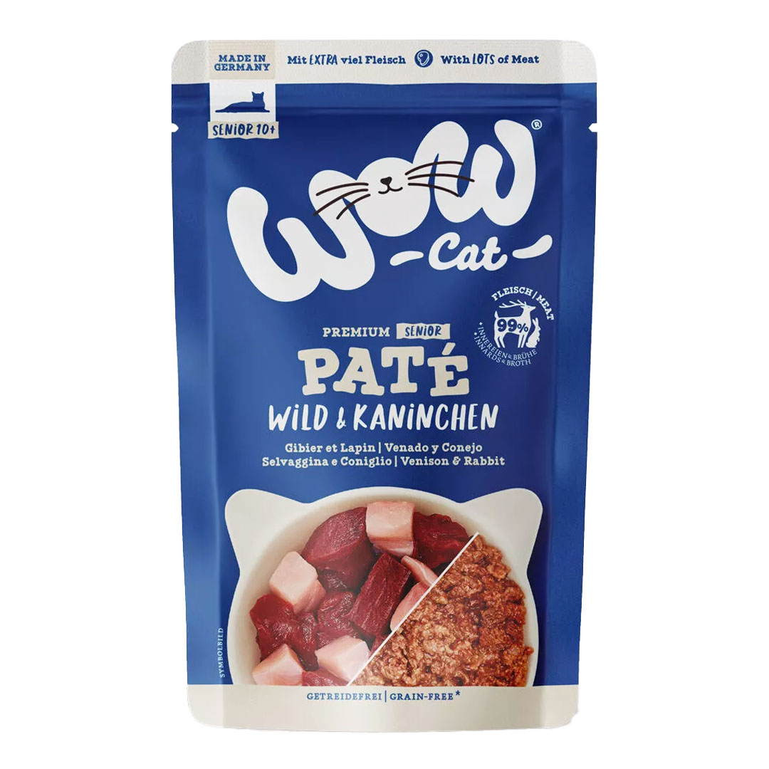 WOW Cat kapsička Paté Zvěřina a Králík Senior 125g WOW Cat kapsička Paté Zvěřina a Králík Senior 125g
