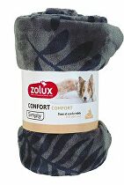 Pelech deka COCOON 150x100cm antracit se vzorem Zolux