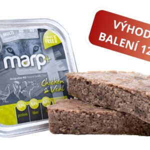 Marp Natural Plus vanička pro psy s kuřetem a telecím 12x150g
