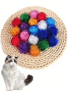 Hračka pro kočky třpytící kulička - mix