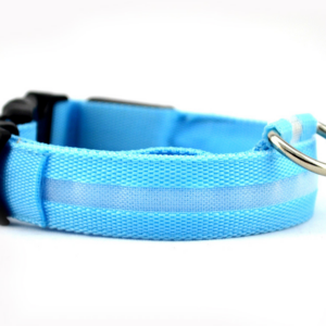 Svítící obojek – modrý Velikosti: S