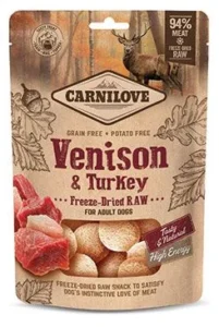 VAFO Carnilove Praha s.r.o. Carnilove Raw Freeze-Dried Snacks Venison&Turkey 60g
