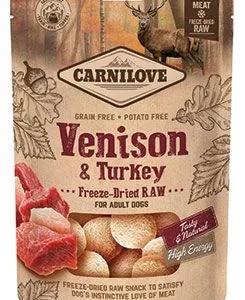 VAFO Carnilove Praha s.r.o. Carnilove Raw Freeze-Dried Snacks Venison&Turkey 60g