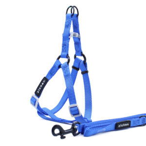 Vsepropejska Georgia postroj pro psa s vodítkem Barva: Tmavě modrá, Obvod hrudníku: 49 – 72 cm