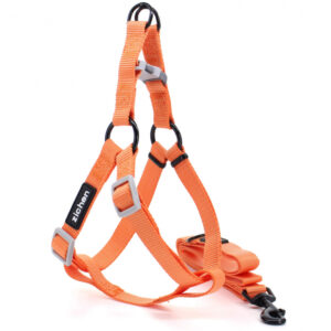 Vsepropejska Georgia postroj pro psa s vodítkem Barva: Oranžová, Obvod hrudníku: 32 – 46 cm