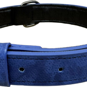 Petify Kožený obojek pro psa Woof modrý Velikost: XS