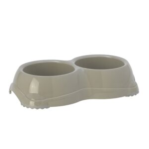 Plastová barevná Smarty dvojmiska No. 2/šedá, 2x645ml 01684-6