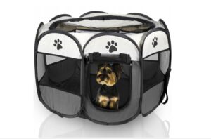 Látková ohrádka pro zvířata 67x58 cm - béžová