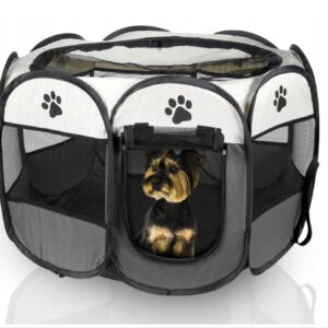 Látková ohrádka pro zvířata 67×58 cm – béžová