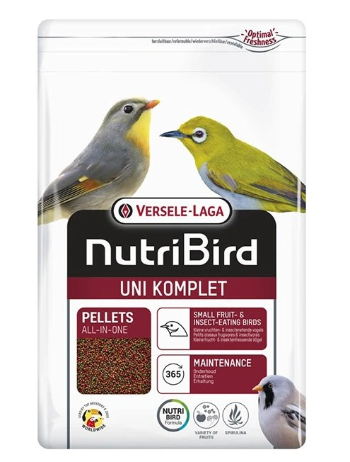 Versele laga VERSELE-LAGA NutriBird Uni komplet - celoroční extrudy pro drobné ovocno a hmyzožravé druhy 1kg Versele laga VERSELE-LAGA NutriBird Uni komplet - celoroční extrudy pro drobné ovocno a hmyzožravé druhy 1kg