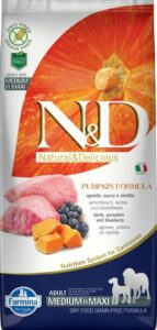 N&D PUMPKIN Dog GF Lamb & Blueberry Adult Medium & Maxi 12 kg