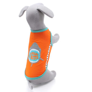 Vsepropejska Shark tričko s obrázkem pro psa Barva: Oranžová, Délka zad (cm): 33, Obvod hrudníku: 44 – 48 cm