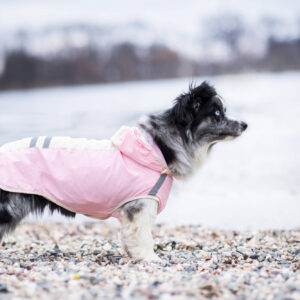 Vsepropejska Roy reflexní pláštěnka pro psa Barva: Růžová, Délka zad (cm): 37, Obvod hrudníku: 48 – 52 cm