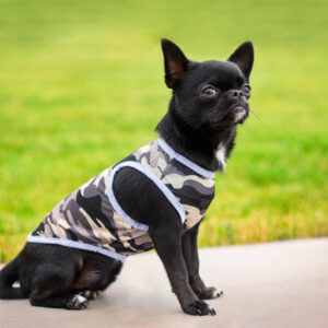 Vsepropejska Yoko maskáčové tričko pro psa Barva: Šedá, Délka zad (cm): 41, Obvod hrudníku: 46 – 50 cm