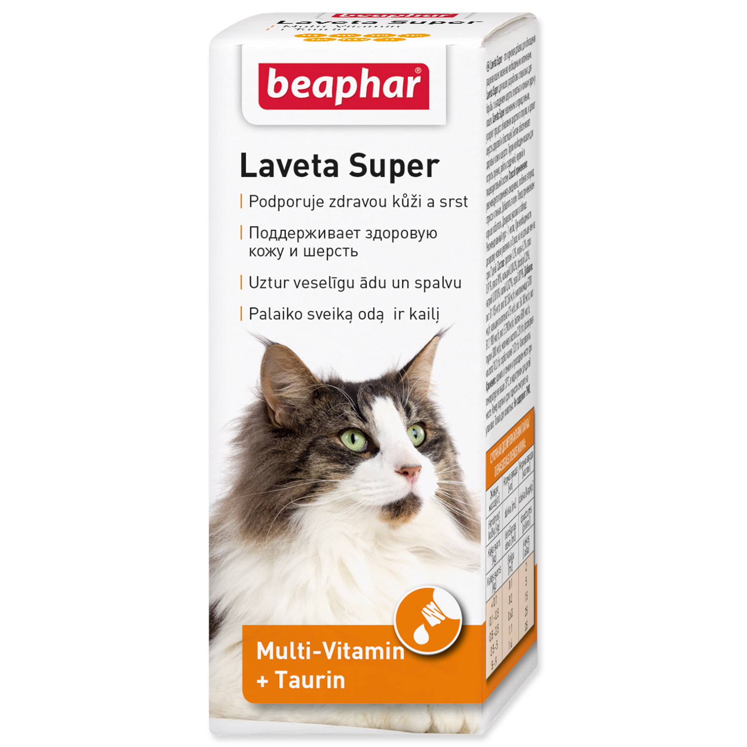 BEAPHAR Laveta Super kapky pro kočky vyživující srst 50 ml