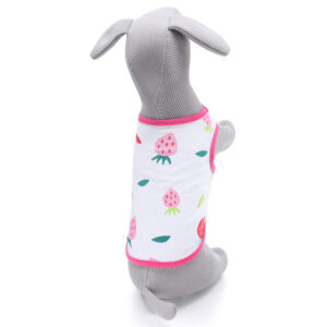 Vsepropejska Zada ovocné tričko s potiskem pro psa Barva: Růžová, Délka zad (cm): 20, Obvod hrudníku: 32 – 36 cm