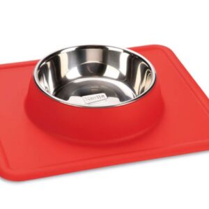 Karlie Miska nerez se silikon podložkou červená 350ml KAR