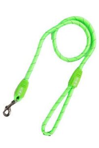 KRUUSE Vodítko BUSTER Reflective lanové 120cm/13mm limetkové