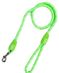 KRUUSE Vodítko BUSTER Reflective lanové 120cm/13mm limetkové