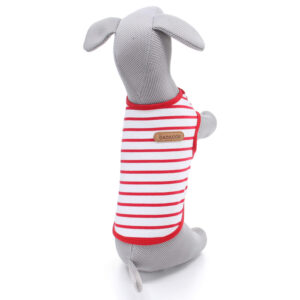 Vsepropejska Kamar pruhované tričko pro psa Barva: Červená, Délka zad (cm): 26, Obvod hrudníku: 38 – 42 cm
