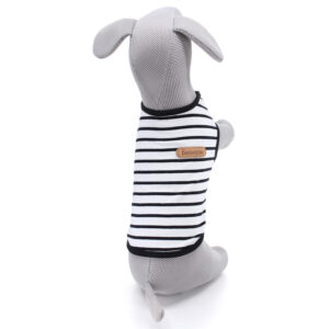 Vsepropejska Kamar pruhované tričko pro psa Barva: Černá, Délka zad (cm): 21, Obvod hrudníku: 34 – 38 cm